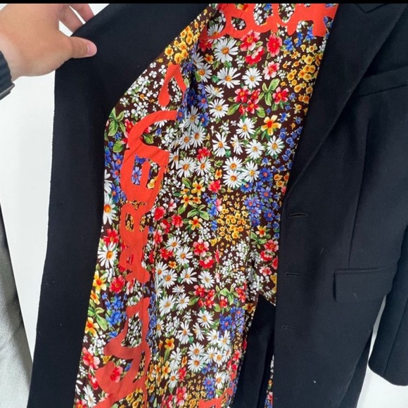 DSQUARED2 long coat floral virgin wool - Picture 2 of 7